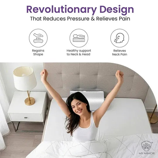Memory Foam Cervical Pillow - Contour, 18.5" x 11" x 3.5"