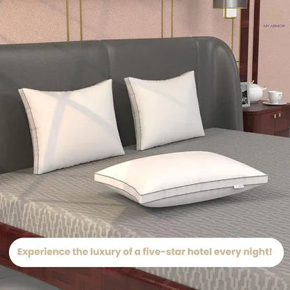 Gusseted Hotel Pillow for Sleeping, Soft & Supportive / Pack of 1