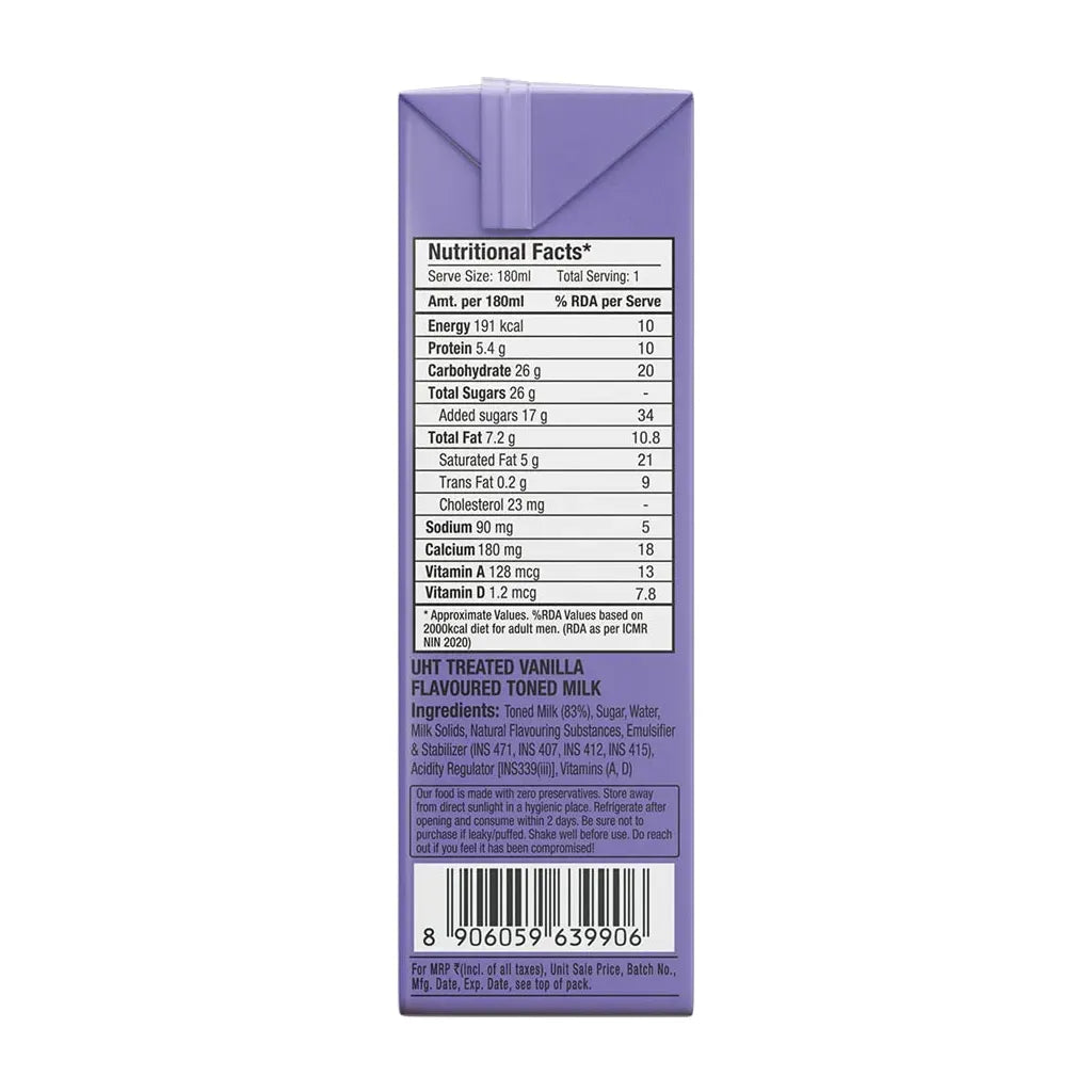 Vanilla Mikshake (Skimmed Milk)  180ml
