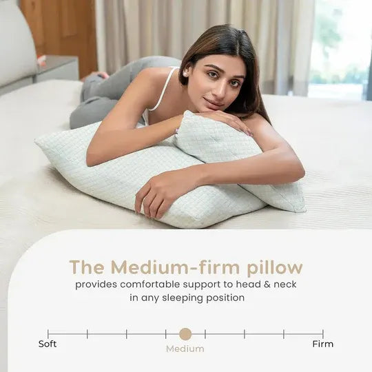 Height Adjustable Conjugate Fiber Sleeping Pillows with Zip and Extra Fibre / Pack of 1