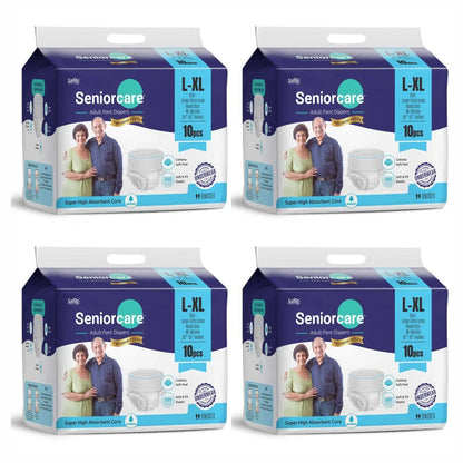 SeniorCare Premium Adult Pull Up Diaper Pants - L-XL (Waist 35"-55") - 40 Count