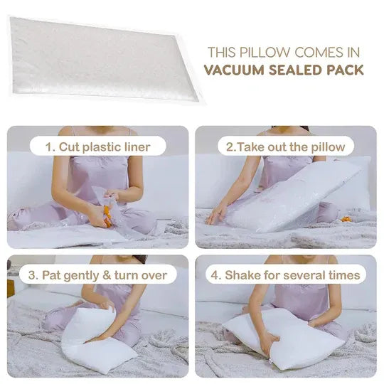 Height Adjustable Conjugate Fiber Sleeping Pillows with Zip and Extra Fibre / Pack of 1