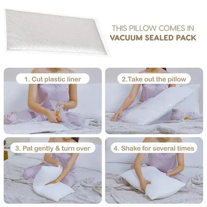 Height Adjustable Conjugate Fiber Sleeping Pillows with Zip and Extra Fibre / Pack of 1