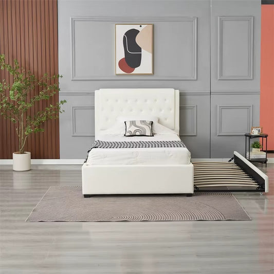 DOUBLE Pull Out Bed White  122*200cm