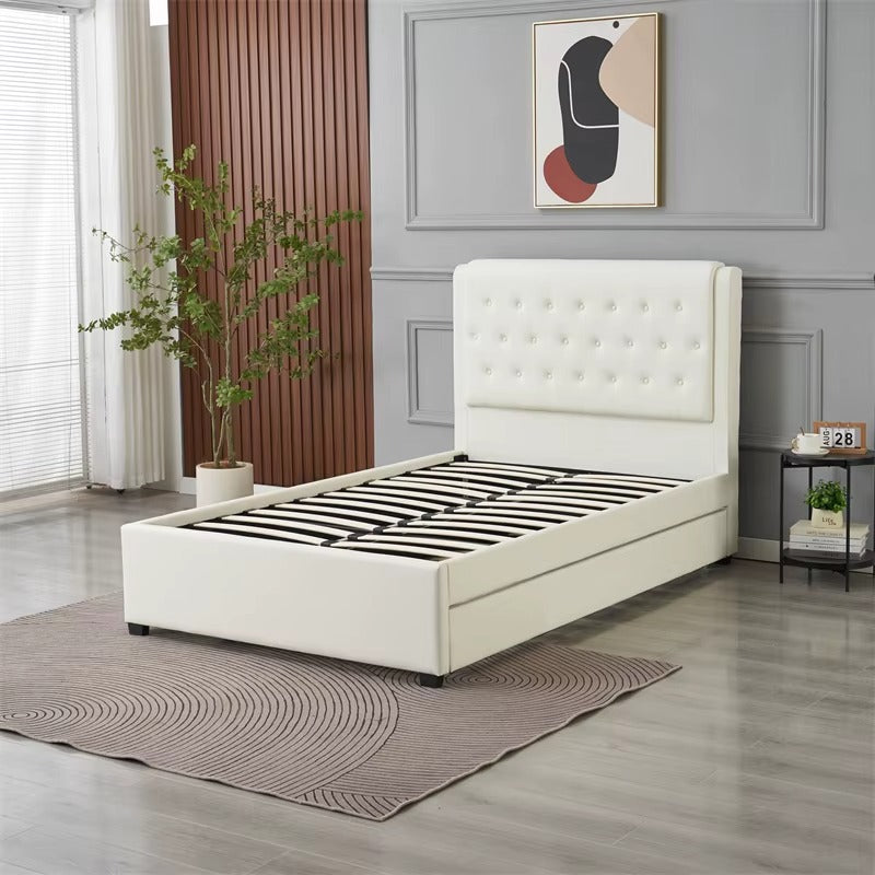 DOUBLE Pull Out Bed White  122*200cm
