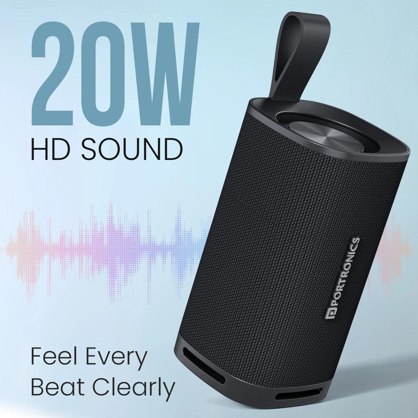 Portable Speaker Fynix Mini Dual Passive Radiator | Upto 4 Hours Playtime | Type C Charging | TWS Mode