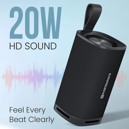 Portable Speaker Fynix Mini Dual Passive Radiator | Upto 4 Hours Playtime | Type C Charging | TWS Mode