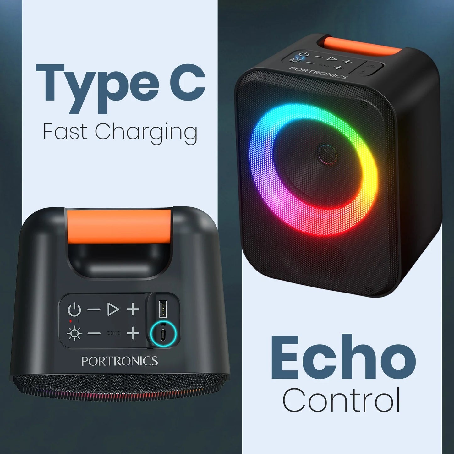 Party Speaker Dash 30W Sound Output | Bluetooth Version 5.4 | ECHO Control | Upto 5 Hours Playtime