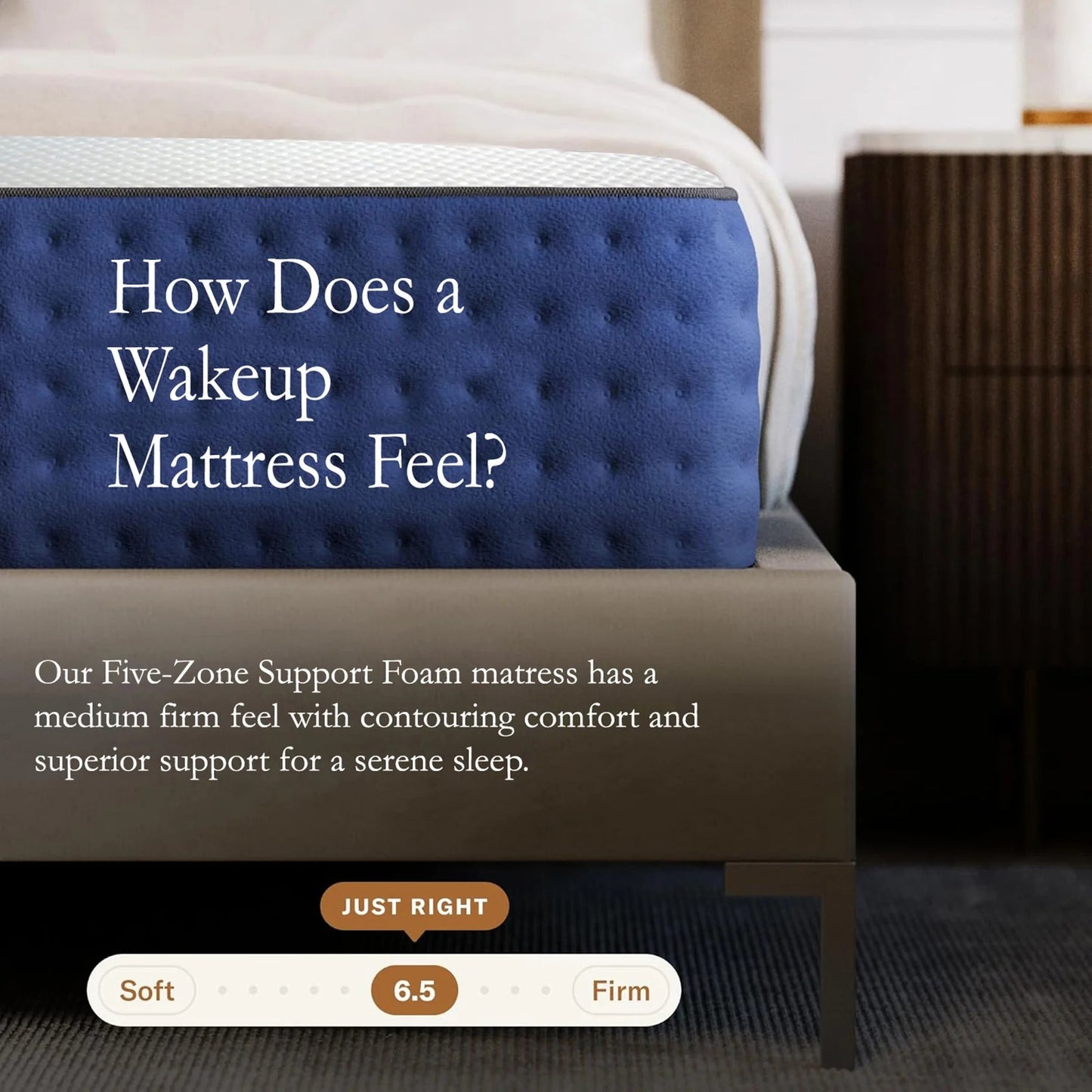 8-inch KING Dual Comfort M-Foam Mattress with Body Zone Technology (6x6.6ft)