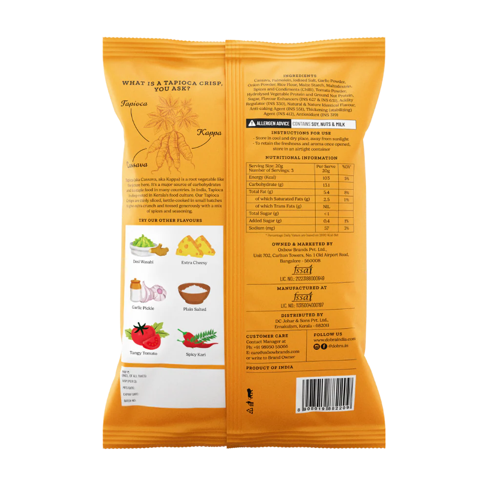 Tapioca Chips - Smoky Barbeque - 60gm