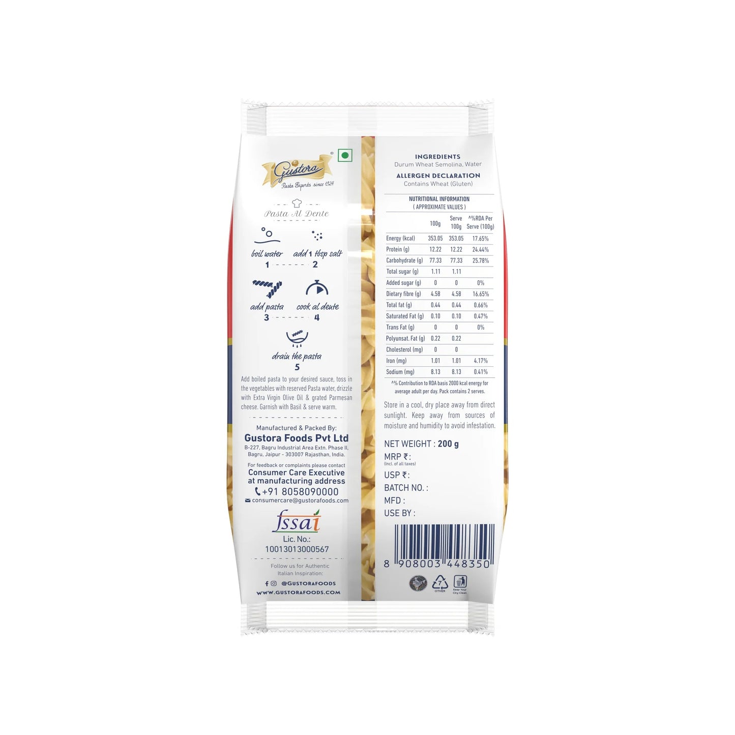 Pasta "Fusilli" 500g