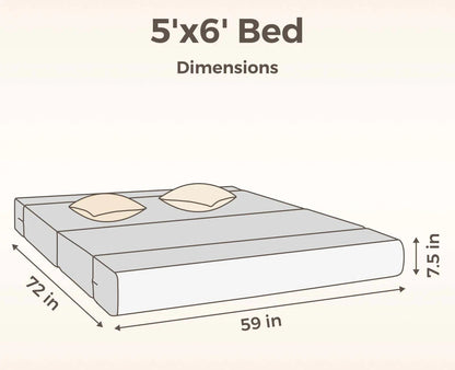 SOFA CUM BED  5x6' Three Seater  / Silver / 3 Threadbare Cushions