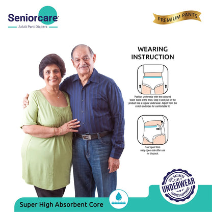 SeniorCare Premium Adult Pull Up Diaper Pants - XL-XXL (Waist 47"-67") - 40 Count