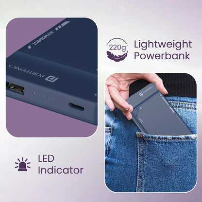 10000mAh Slim Powerbank | 22.5W Fast Charging | Dual Output Port | LED Indicator