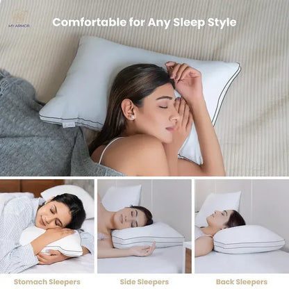 Gusseted Hotel Pillow for Sleeping, Soft & Supportive / Pack of 1