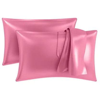 Premium Satin Silk Pillow Covers - Black, Pack of 1 (18''x28'')