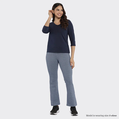 Last Tee - V Neck T-shit Top Naina Navy